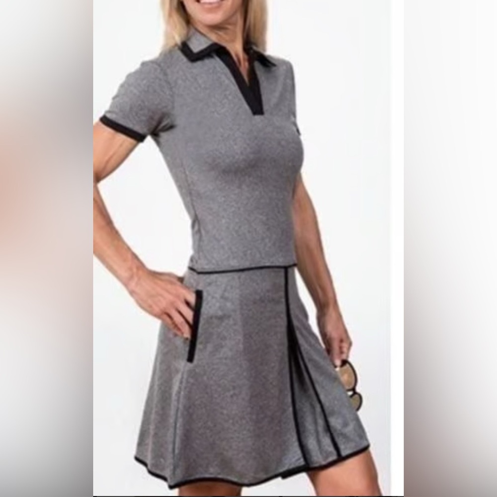 Scratch Seventy Charlotte Black & Gray Golf Dress